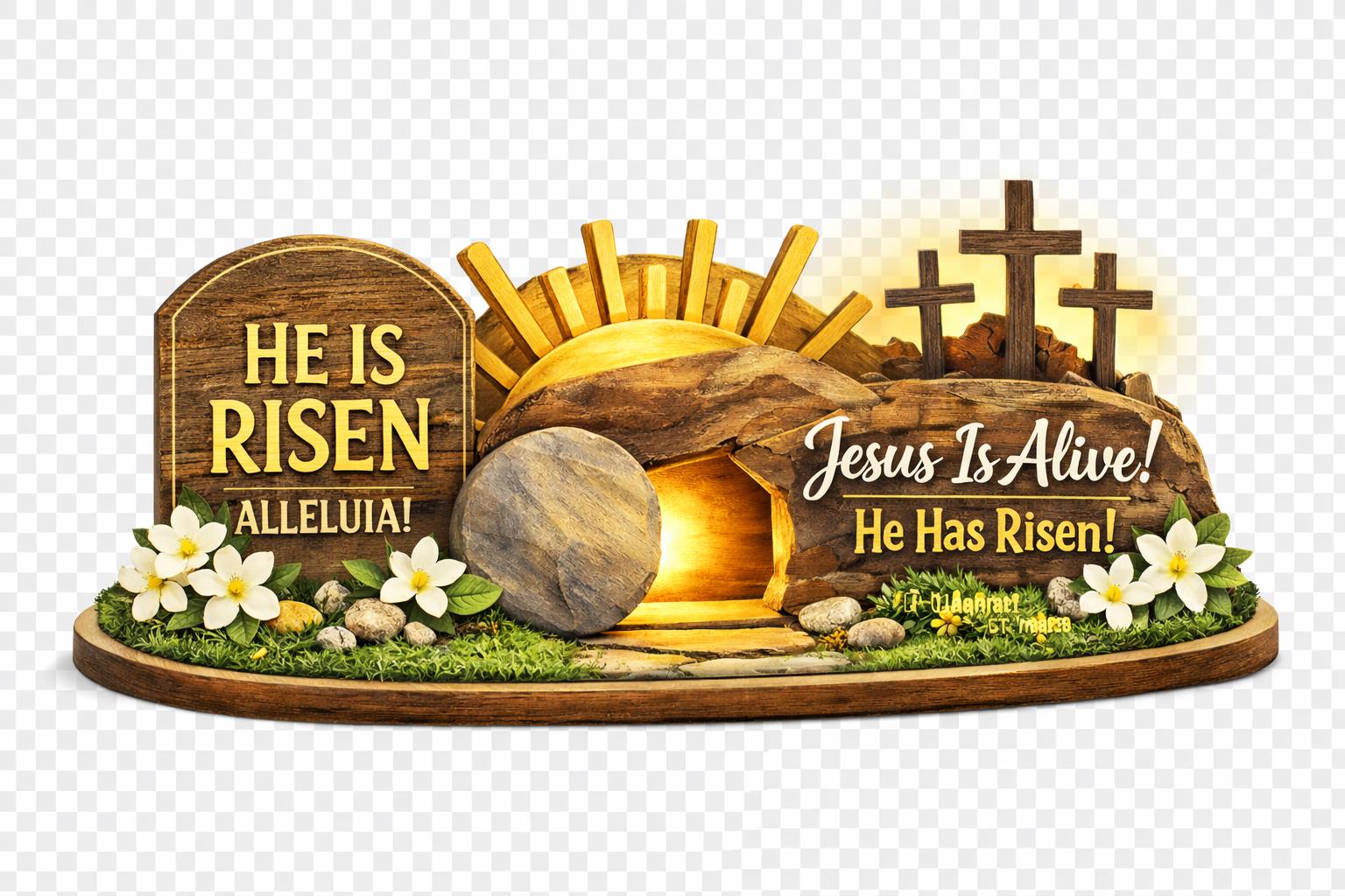 He is Risen Easter Wooden Block, Resurrection Table Sign, Christian Home Decor , Christian Home Display, Religious Bible Verse Gift