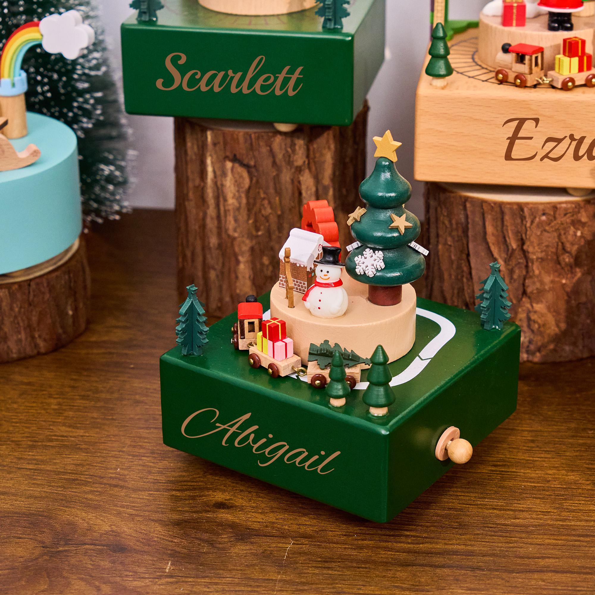 Personalised Wooden Music Box，music Box for Kids，engraved Name Music Box, Baby Shower Gift,nursery Decor, Gift for Kid, Newborn Gift