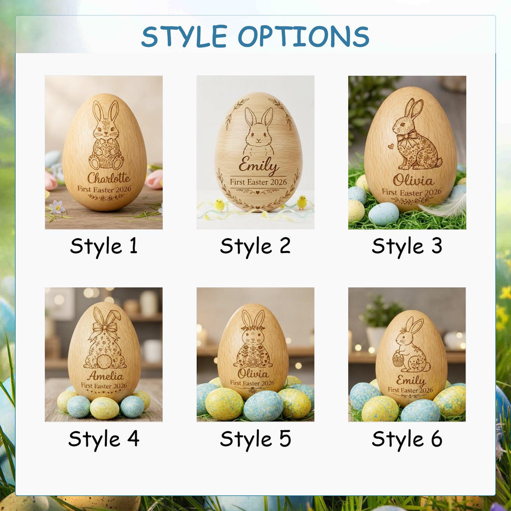 Personalized Musical Wooden Easter Egg Shakers, Custom Egg Cups, Kids Musical Instrument, Easter Gifts, Baby First Easter