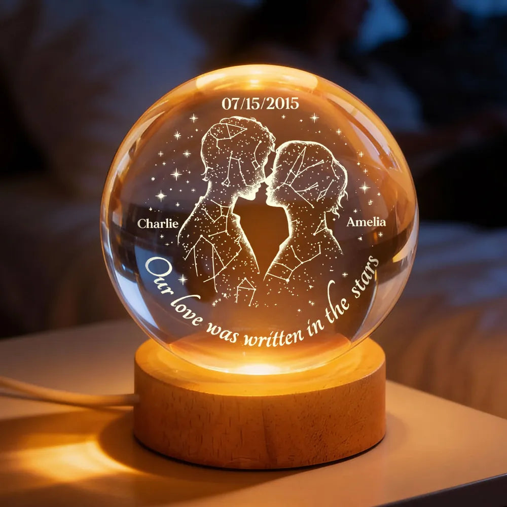Our Love Was Written in the Stars Custom Star Map by Date, Personalized Magical Gift for Her/Him Birthday, Anniversary Memorial Keepsake Night Lamp Decor