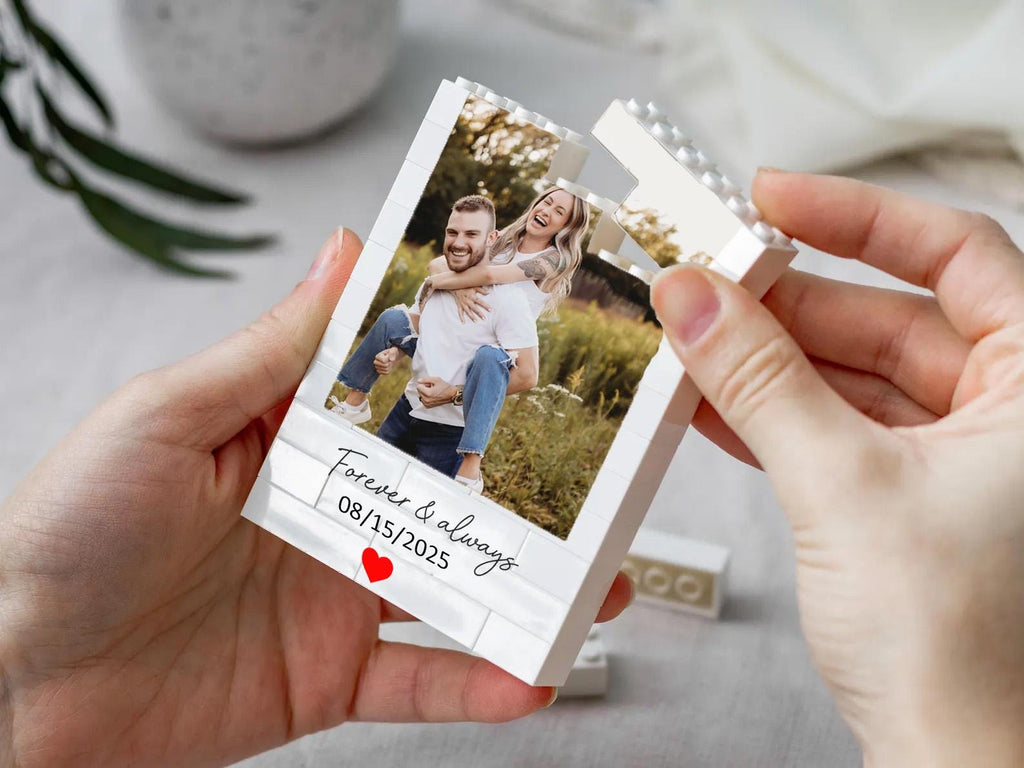 Custom Photo Building Block Heart_ Personalized Valentine's Gift or Anniversary Keepsake