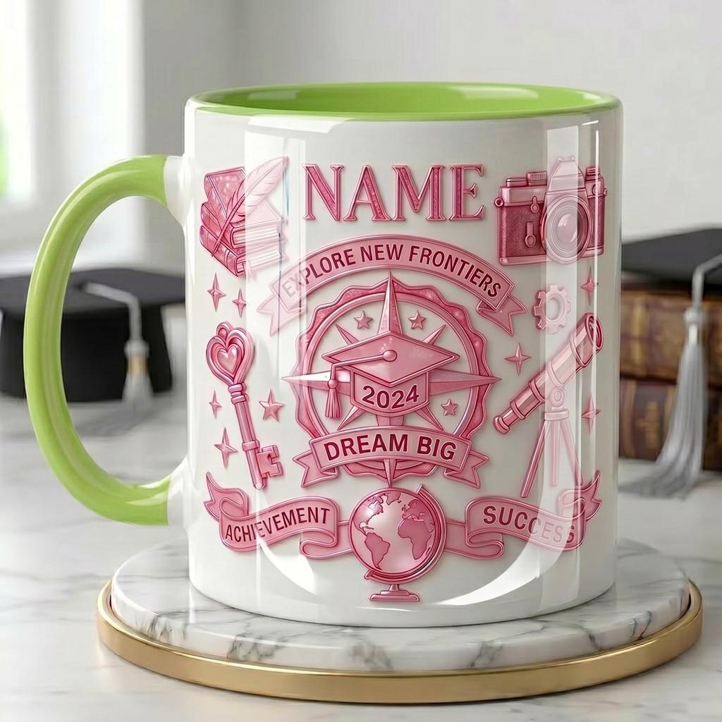 Personalized Graduation Mug Class of 2026, Faux 3D Effect Coffee Cup, Custom Congrats Grad Gift, Senior Keepsake Mug