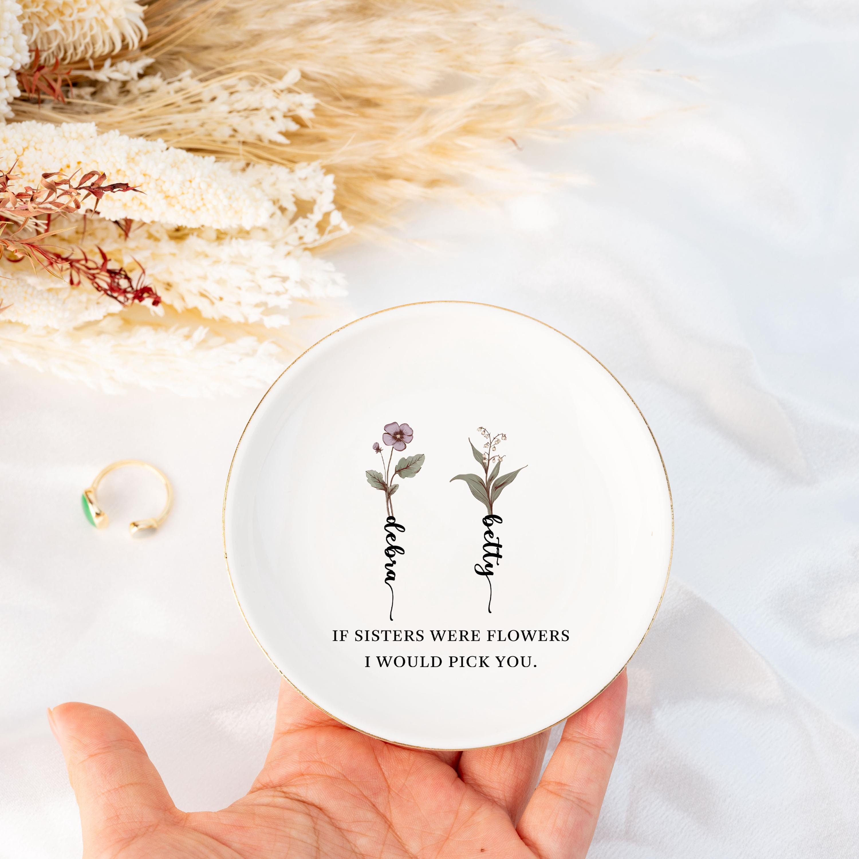 Custom Bridesmaid Gifts,friendship Trinket Dish,bridesmaid Jewelry Dish,best Friends Gifts,flower Ring Dish,friendship Gifts,wedding Gifts