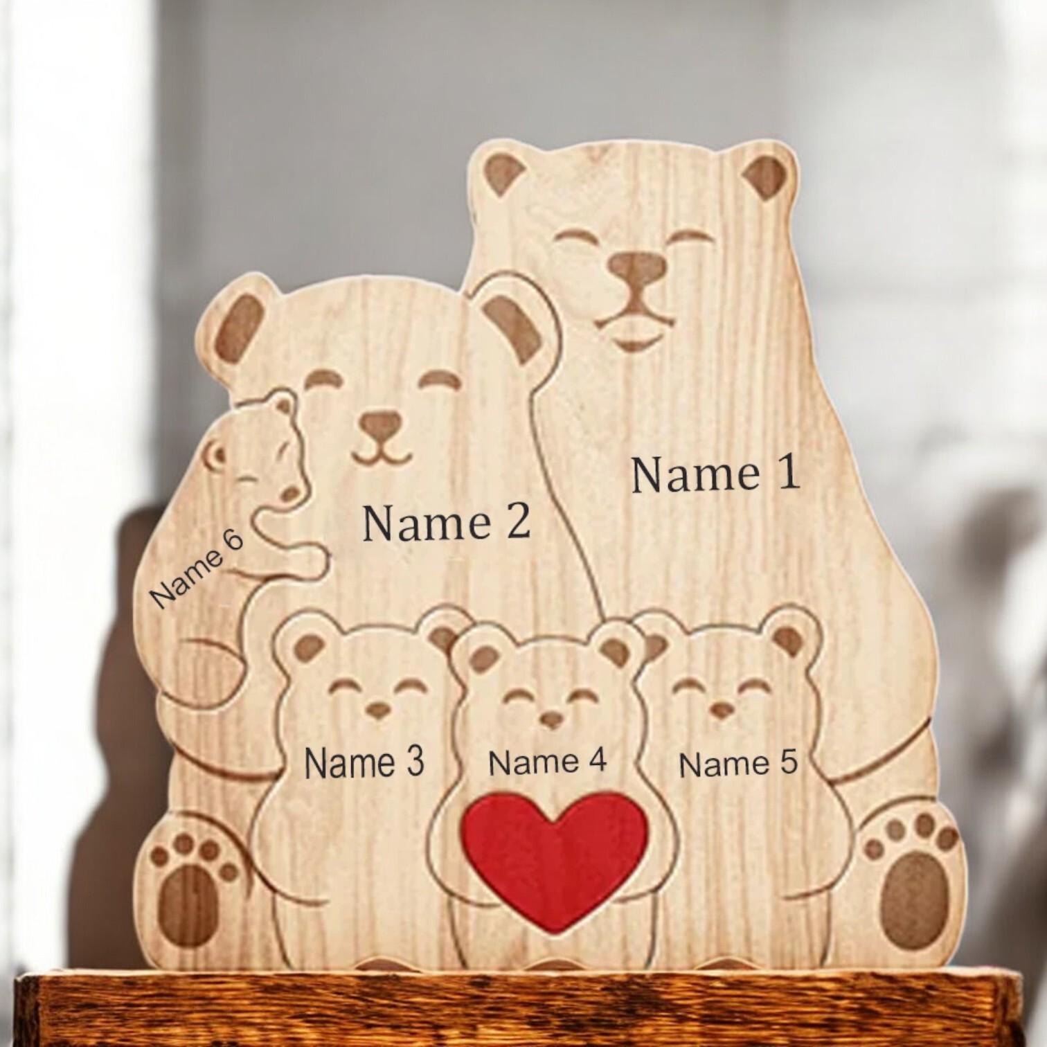 Koala Family Puzzle - Mothers Day Gift - Family Christmas Gift - Personalised Koala Family Puzzle - Family of Four Gift - Family Decoration