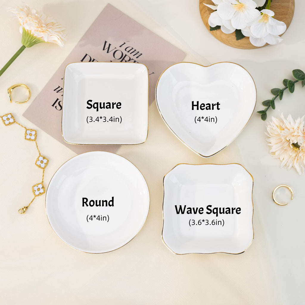 Personalized Birth Flower Trinket Dish, Custom Watercolor Flower Ring Dish, Wedding Bridesmaid Gift, Gift for Friends, Birthday Gift for Her