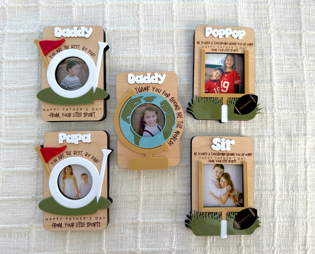 Father's Day Photo Frame_ Magnet or Visor Clip, Fathers Day Gift, First Fathers Day, Grandpa Fathers Day Gift, Fathers Day Gift for Grandpa