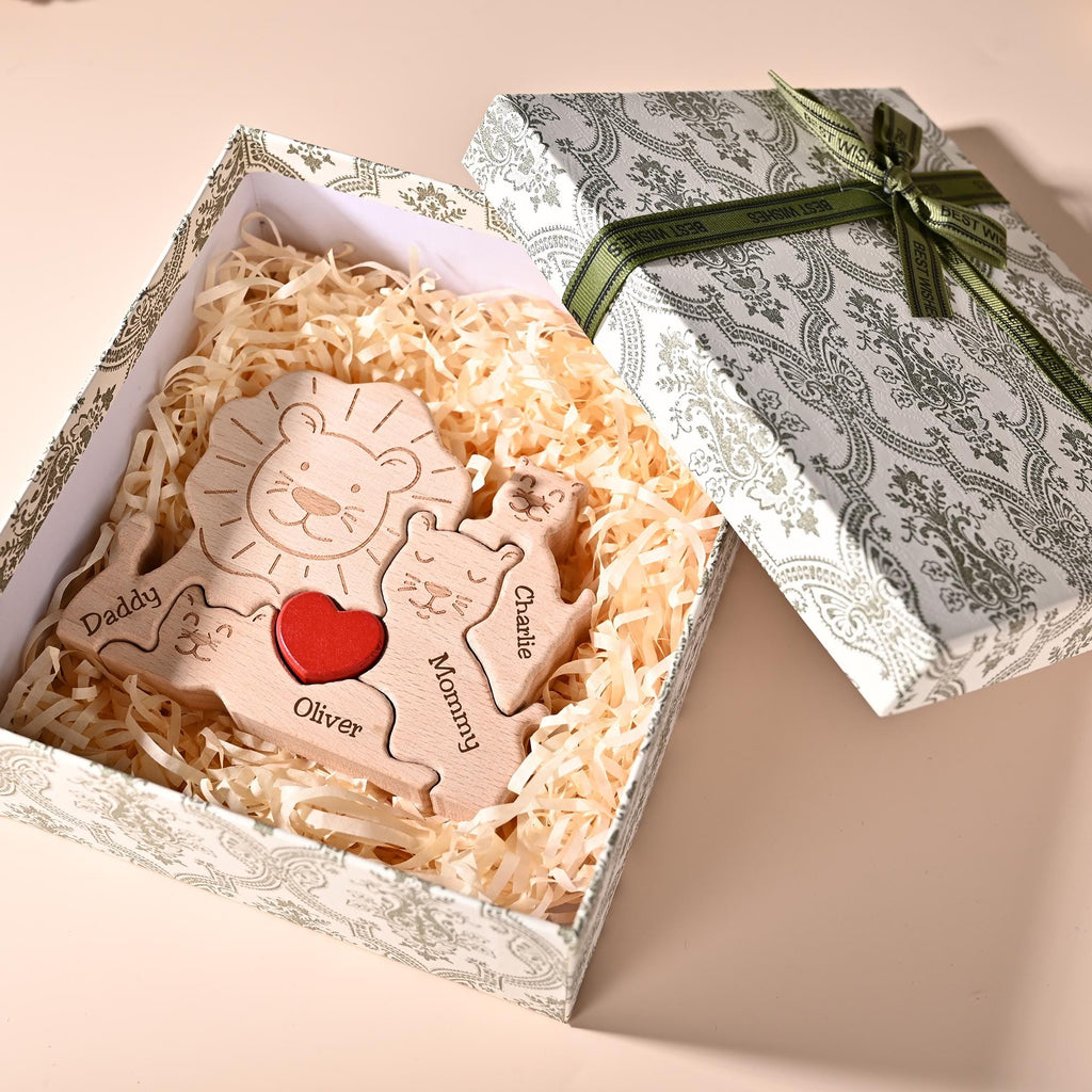 Cat Wooden Ornament, Cat Family Jigsaw Puzzle, Birthday Presents for Wife, Mother Daughter Gifts, Cat Mum Gift, New Family Christmas Gifts