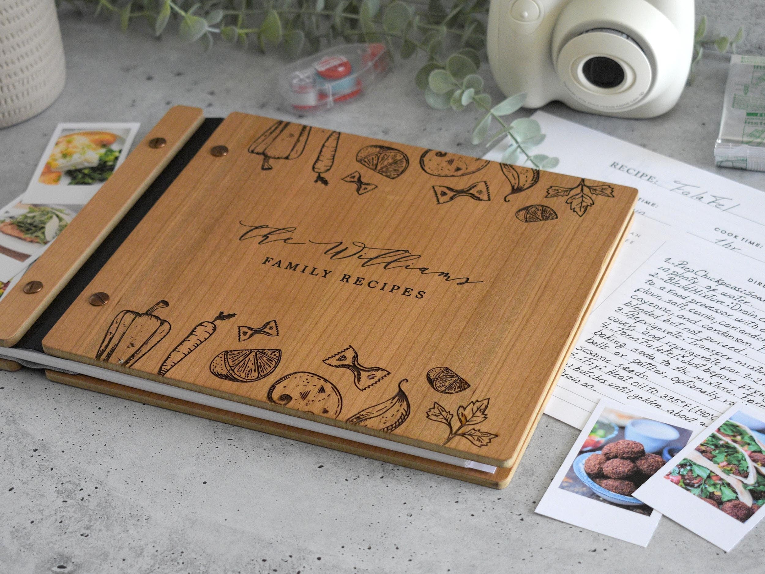Recipe Book Binder, Bridal Shower Gift for Her, Personalized Gifts for Mom, Custom Cookbook, Birthday Gift for Mom, Mother, Family Cook Book