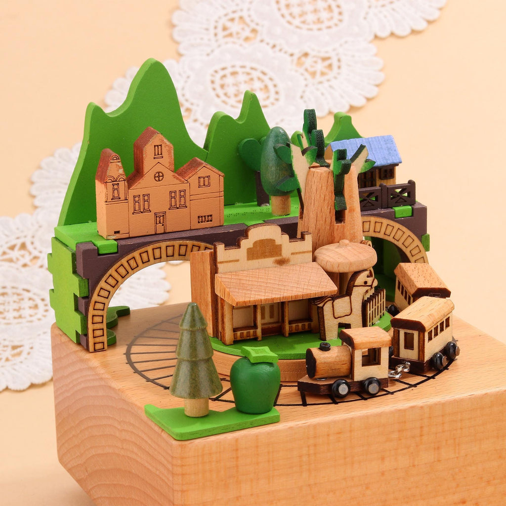 Personalized Wooden Ferris Wheel Music Box, Engraved Name Nursery Decor, Baby Shower Gift, Nursery Decor, Gift for Kid, Newborn Gift