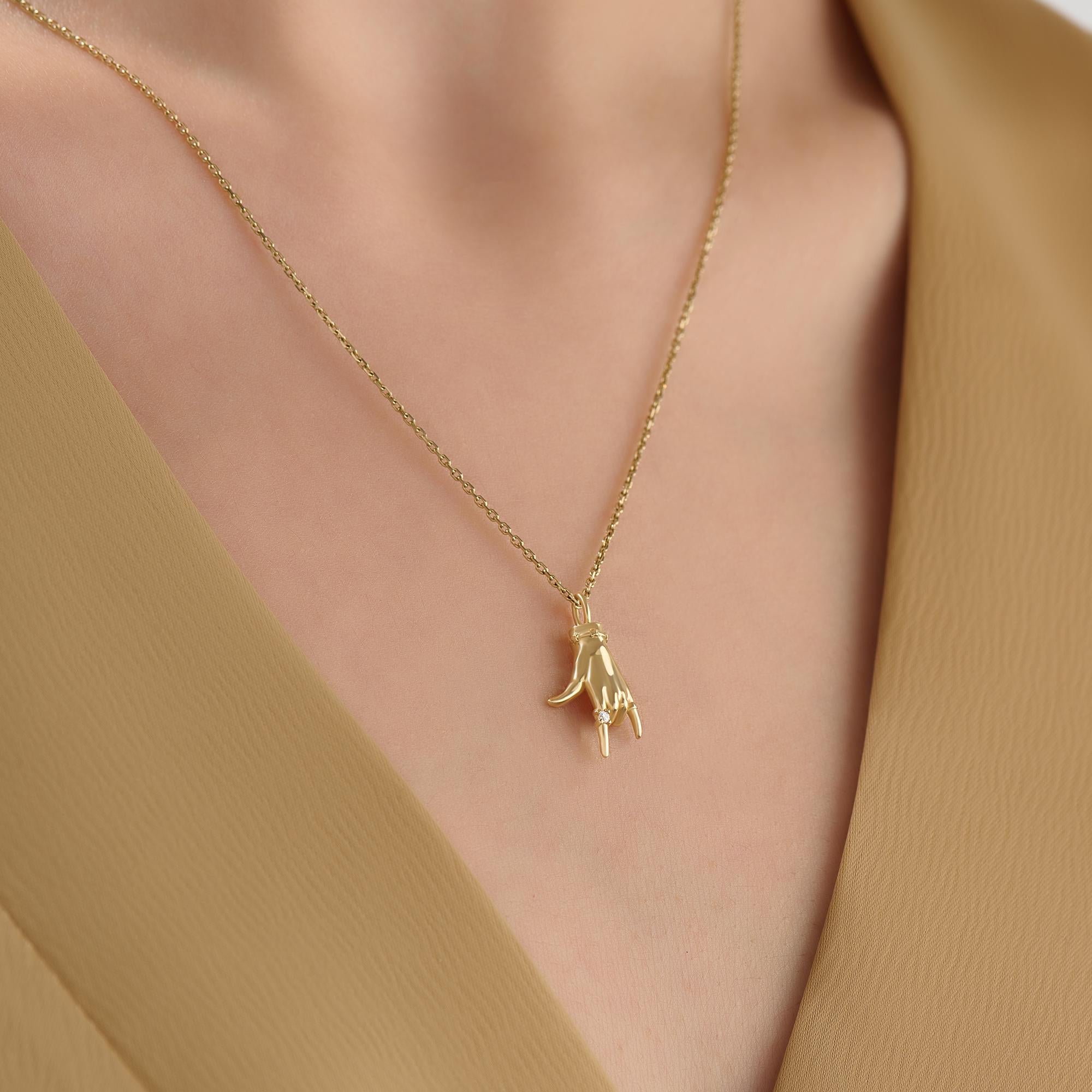 Gold ASL I Love You Necklace – Sign Language Pendant Gift for Mom or Her, Friendship Necklace for Mom, Personalized Necklace for Her, Mothers Day Gifts