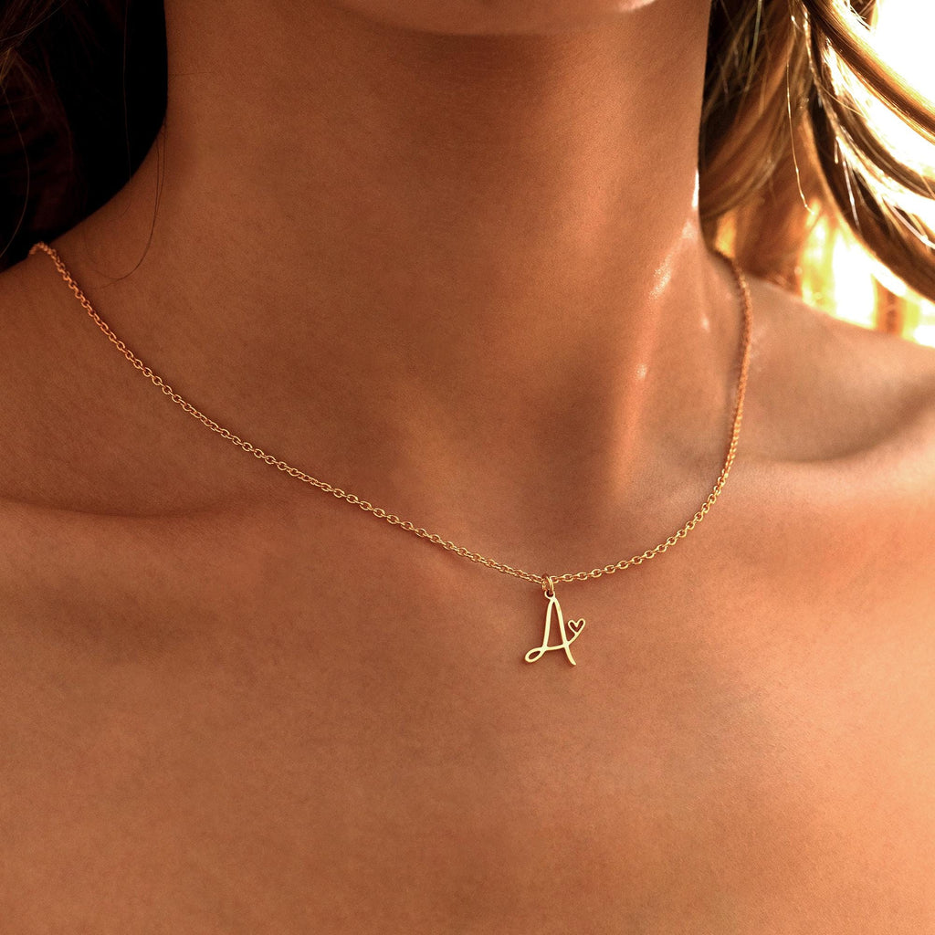 Sterling Silver 3D Bubble Initial Necklace – Custom Letter Pendant,  Personalized Charm Jewelry, Daily, Gift for Her, Christmas Gift