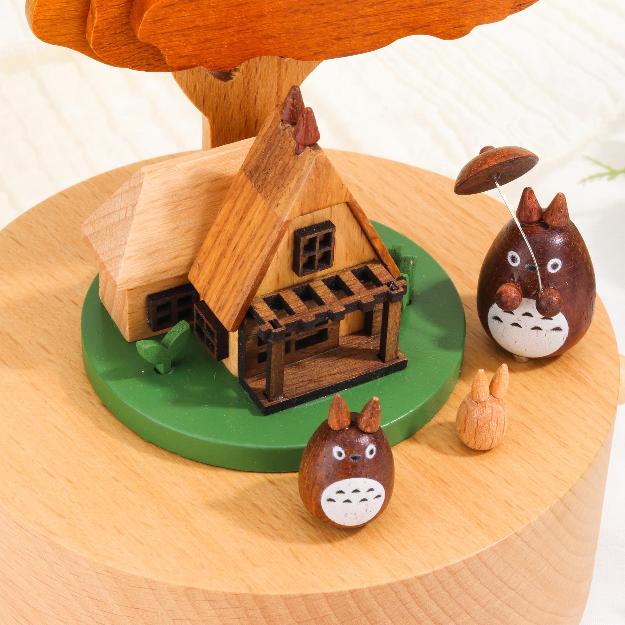 Personalized Wooden Totoro Music Box, Custom Nursery Decor, Hand-Cranked Musical Keepsake Gift for Kids & Totoro Lovers