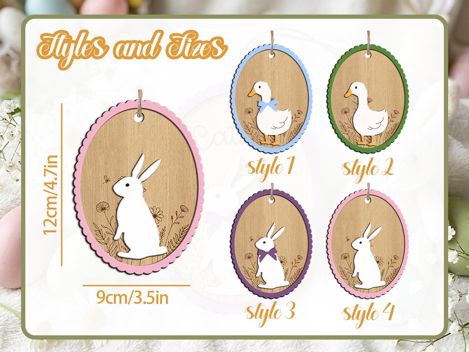 Personalized Easter Basket Tag, Custom Easter Name Tag, Bunny Goose Basket Tag, Kids Easter Gift, Easter Basket Decor