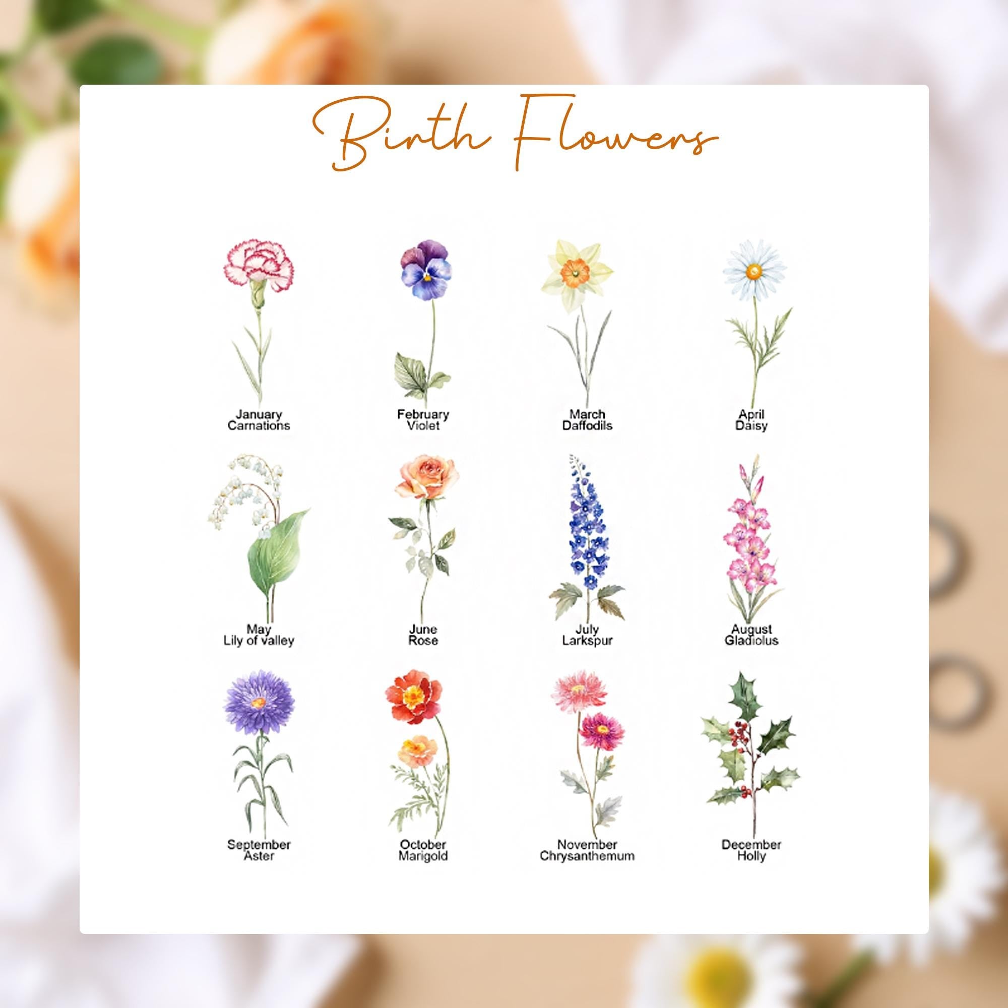 Personalized Friend Ceramic Ring Dish, Birth Flower Jewelry Holder, Wedding Bridesmaid Gift, Birthday Jewelry Dish, Christmas Gifts