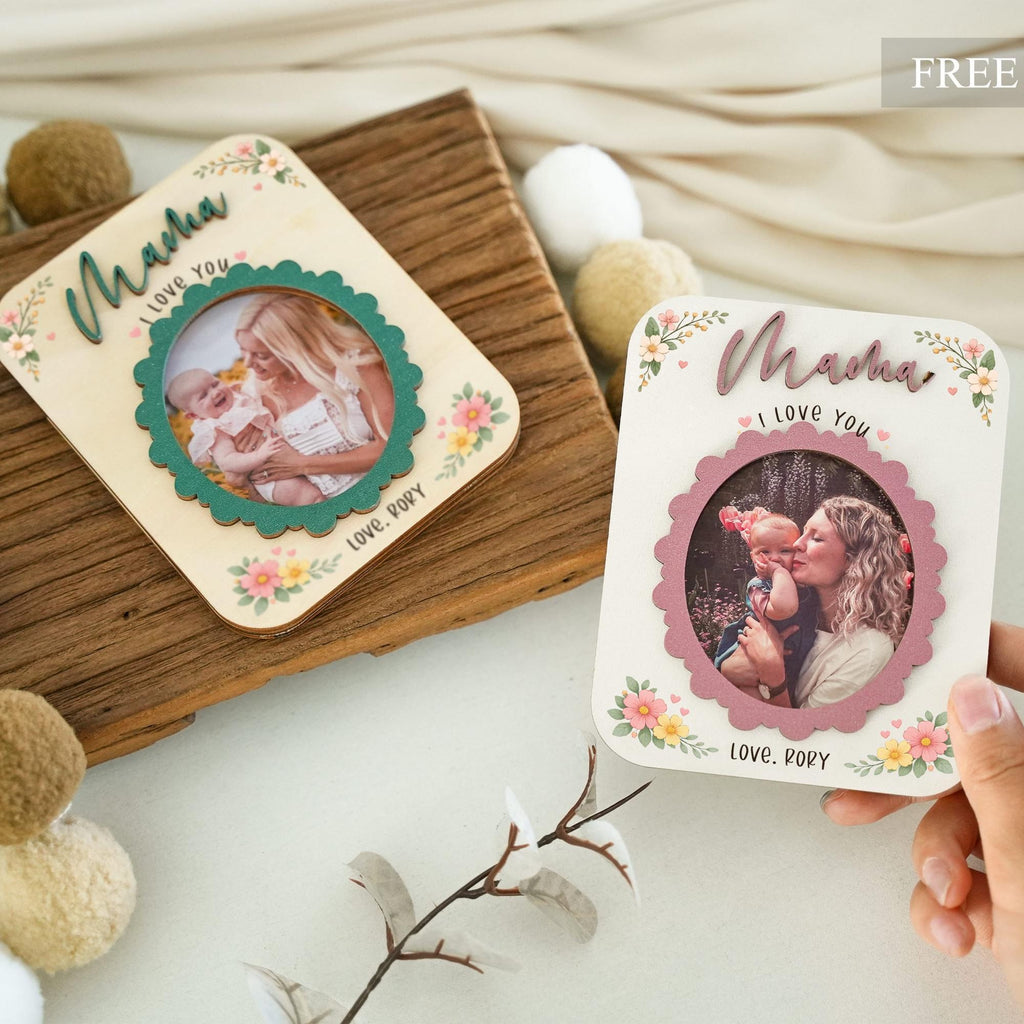 Personalized Photo Magnet for Mom, Love You Magnetic Picture Frame, Mother's Day Gift, Birthday Gifts, Gift for Grandma, Includes Photo