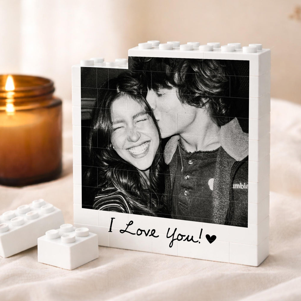Custom Photo Building Blocks for Couple, Valentines Day Gift for Him, Gamer Boyfriend Valentines Gift, Gamer Husband Gift, Photo Puzzle Gift