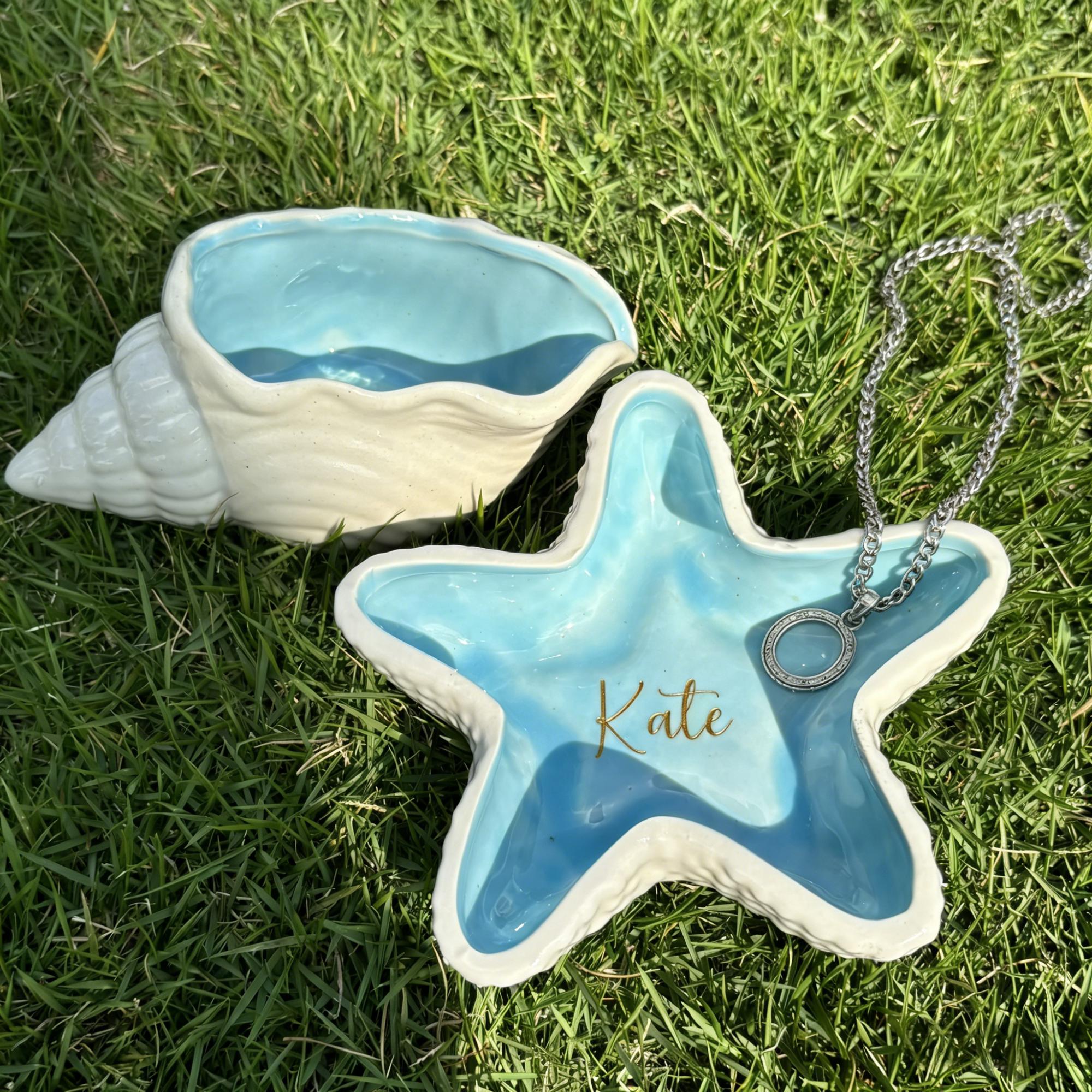Custom Starfish Jewelry Dish Beach Style Ring Holder Ocean Trinket Tray Sweet 16 Gift for Teen Girl Gift For Beach Lover Housewarming Gift