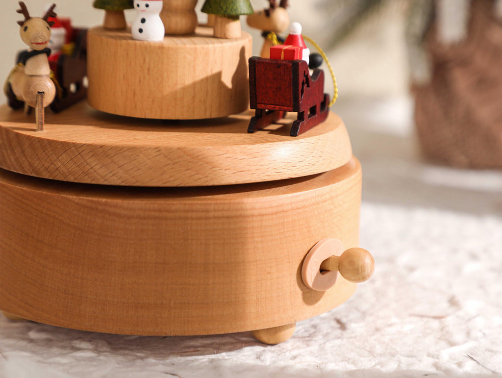 Rotating Snowflake Personalized Music Box, Christmas Music Box, Baby Christmas Gift, Engraved Name Music Box, Newborn Keepsake