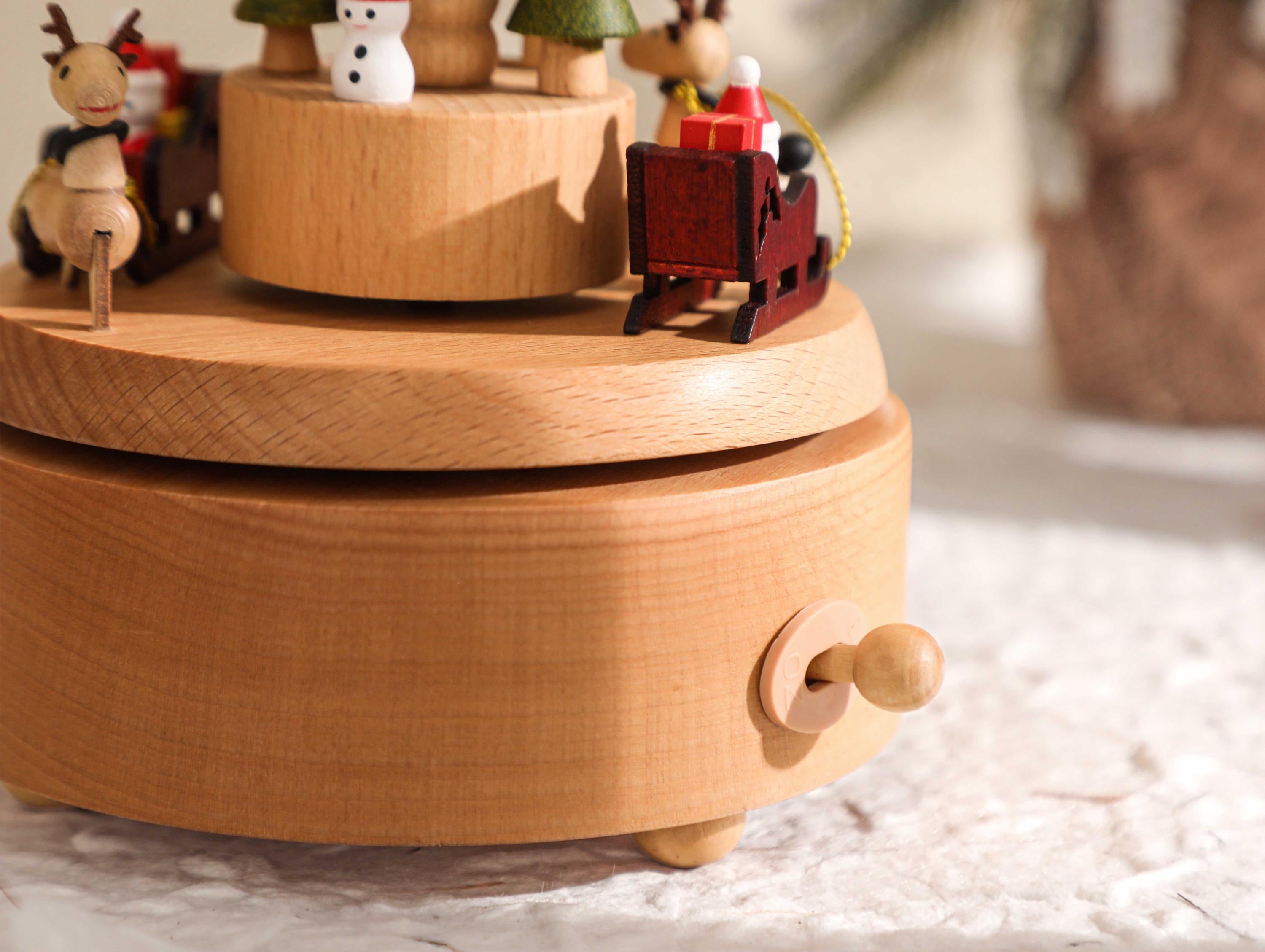 Rotating Snowflake Personalized Music Box, Christmas Music Box, Baby Christmas Gift, Engraved Name Music Box, Newborn Keepsake