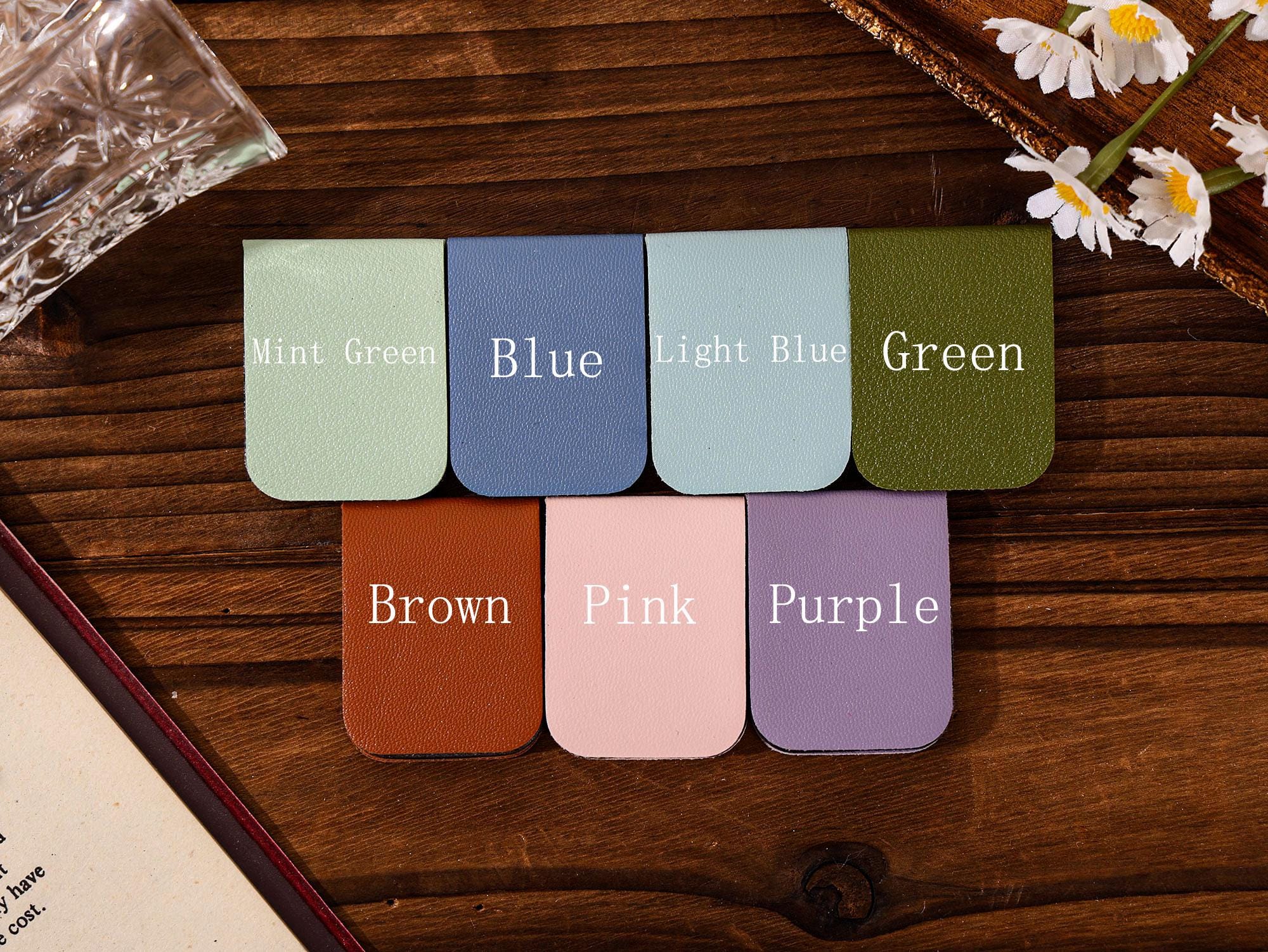 Personalized Leather Bookmark_ Birthday Flower Magnetic Book Mark, Leather Bookmark, Library Bookmark, Bookmark for Women