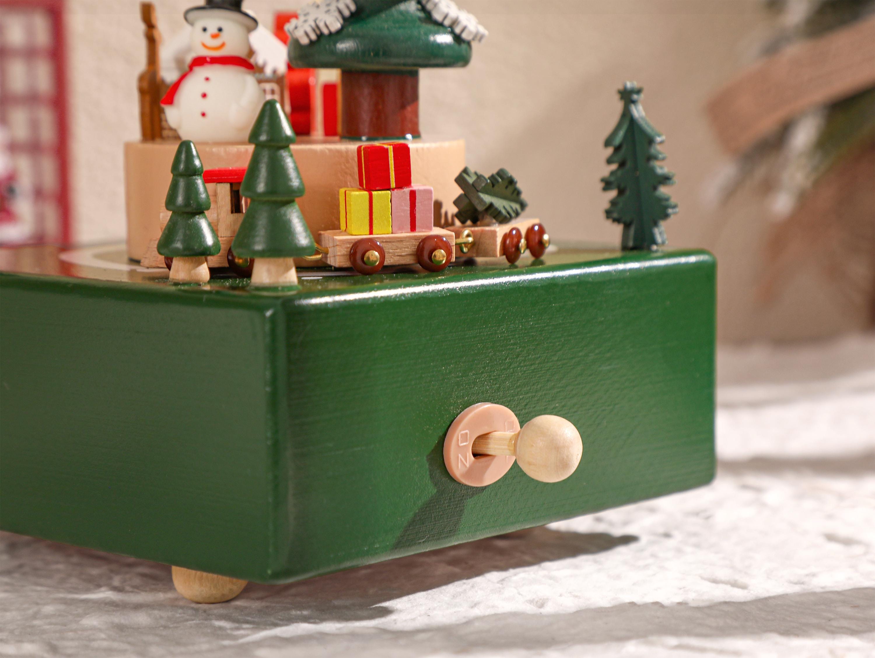 Christmas Gift, Christmas Custom Wooden Handmade Music Box, Personalised Wooden Music Box, Engraved Baby Name Music Box, Baby Shower Gift