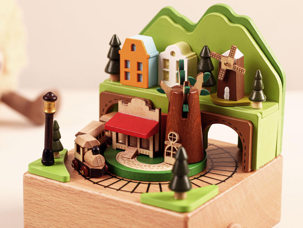 Wooden Music Box, Custom Wooden Handmade Music Box, Train Birthday Music Box, 1st Birthday, Personalised Music Box Gift, Baby Shower Gift