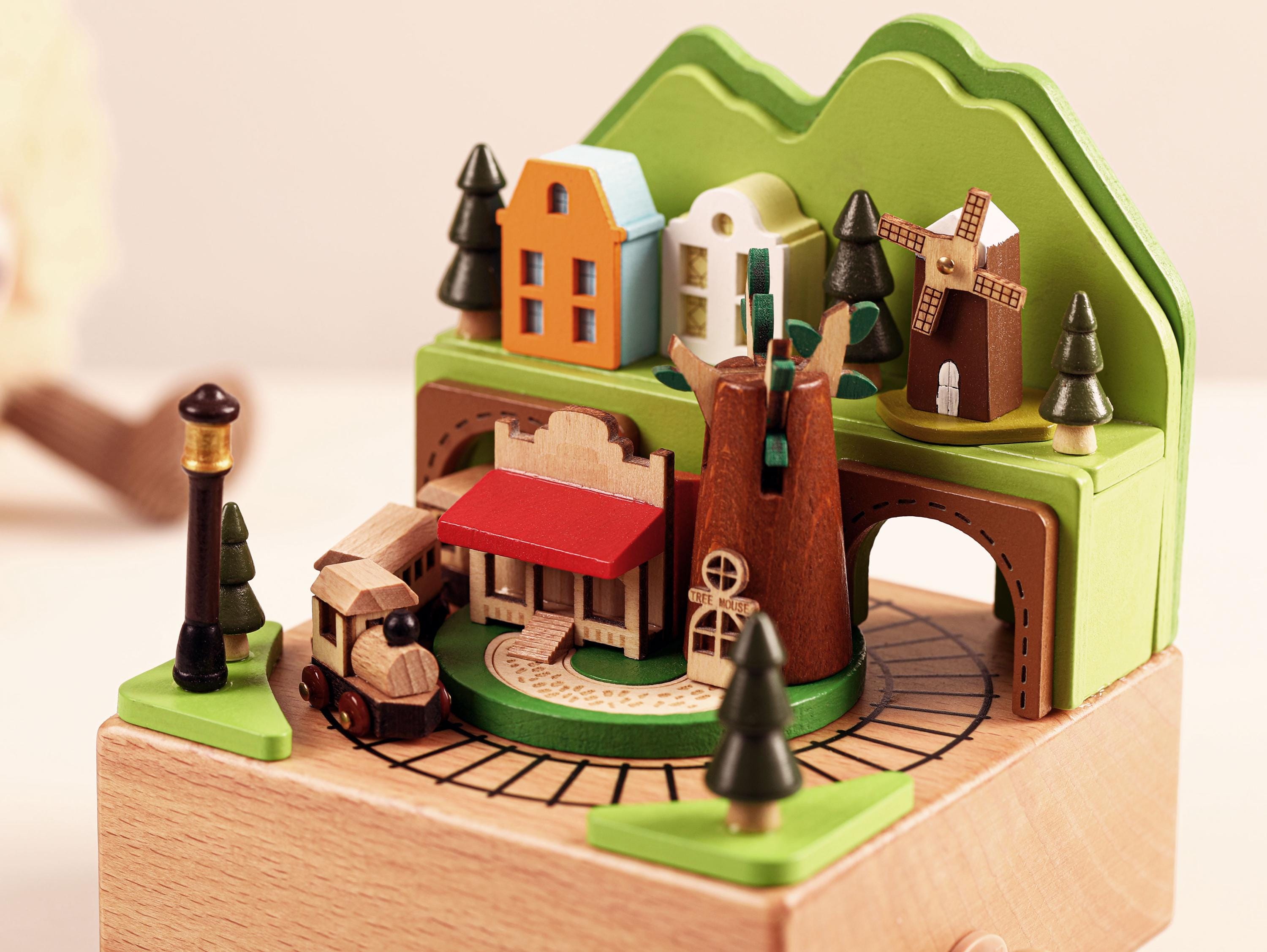 Wooden Music Box, Custom Wooden Handmade Music Box, Train Birthday Music Box, 1st Birthday, Personalised Music Box Gift, Baby Shower Gift