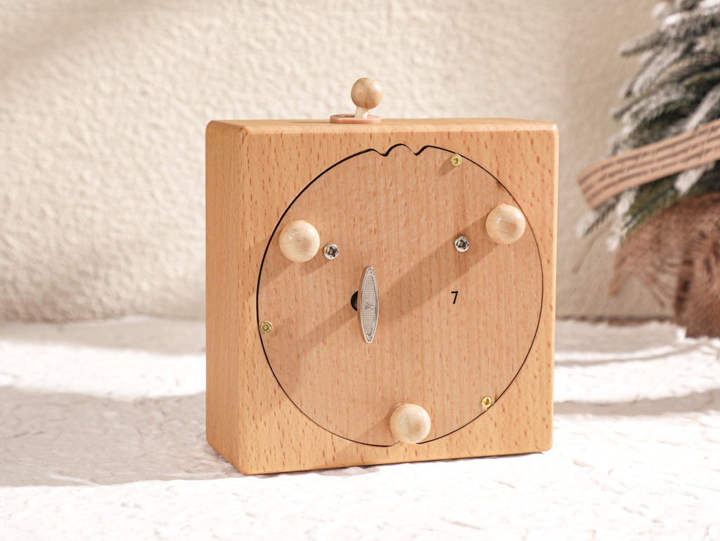 Christmas Personalised Wooden Music Box, Custom Wooden Handmade Music Box, Engraved Baby Name Music Box, Christmas Gifts for Kids