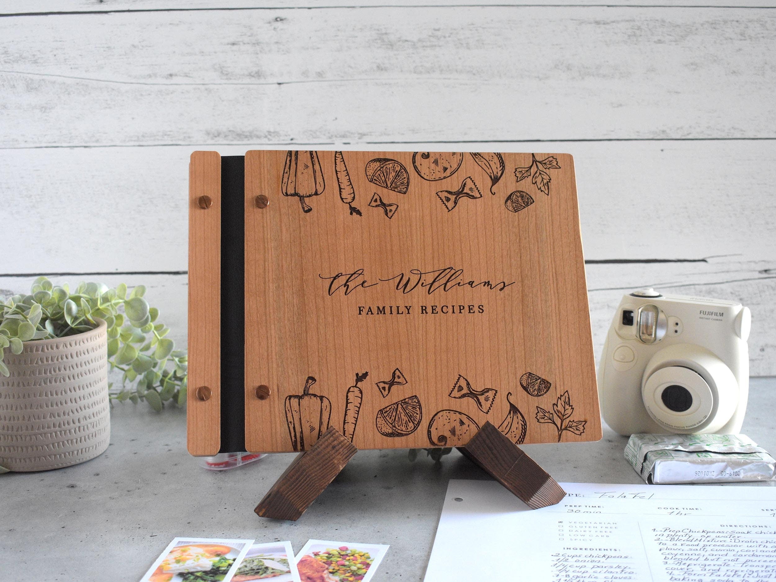 Recipe Book Binder, Bridal Shower Gift for Her, Personalized Gifts for Mom, Custom Cookbook, Birthday Gift for Mom, Mother, Family Cook Book