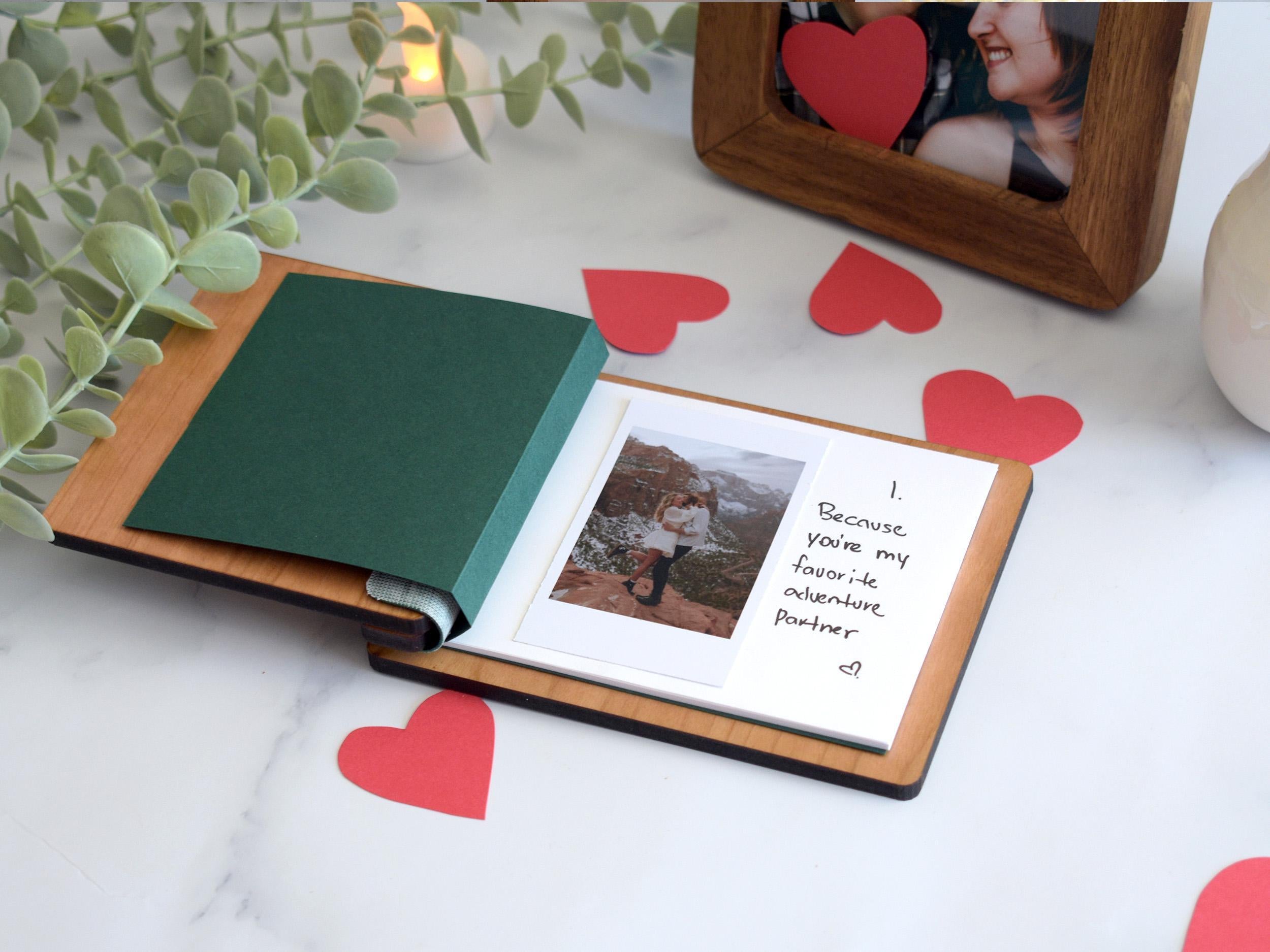 Personalized Anniversary Photo Album, Valentines Gift for Him, Anniversary Gift for Her, Couples Gift, Birthday Gifts for Boyfriend