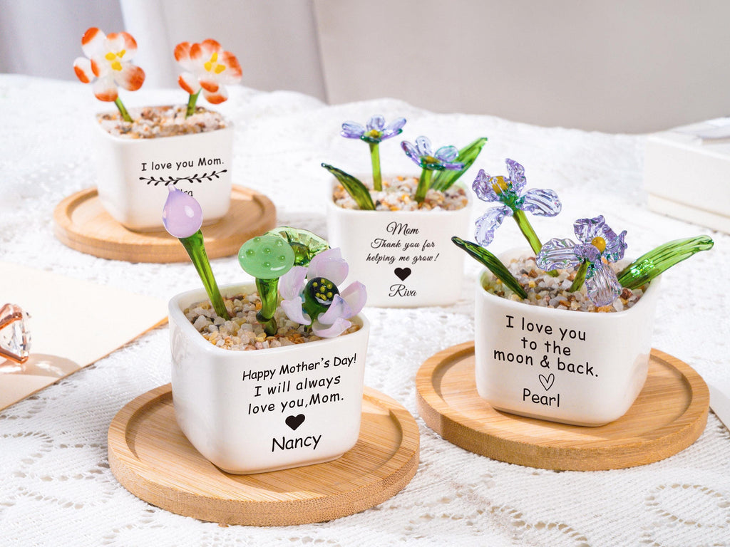 Stained Glass Sunflower Custom Potted Plant,thank You for Helping Me Grow,mom Gift,succulent Figurine,teacher Appreciation,birthday Gift