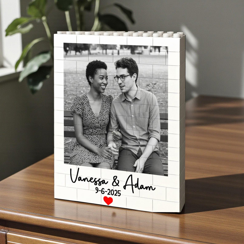 Custom Photo Building Block Heart_ Personalized Valentine's Gift or Anniversary Keepsake