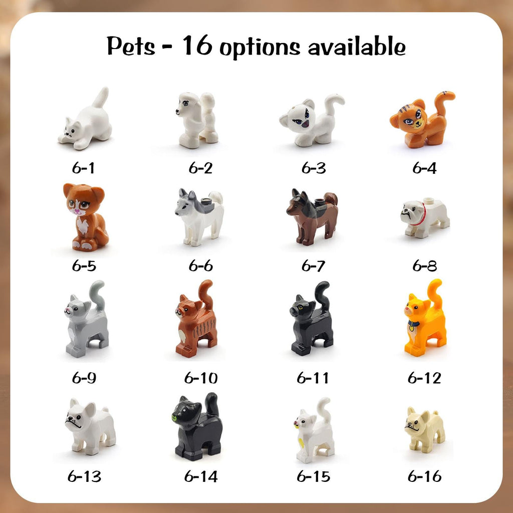 Custom Building Block Figure Set - Personalized Couple, Family & Pet Mini Figurines in Display Case | Valentine's, Wedding, Anniversary Gift