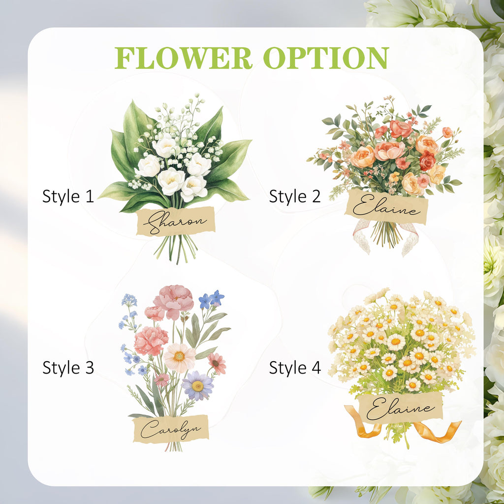 Personalized Flower Bouquet Trinket Dish, Custom Birth Flower Jewelry Dish, Gift for Her, Birth Month Flower, Bridesmaid Gifts, Wedding Gift