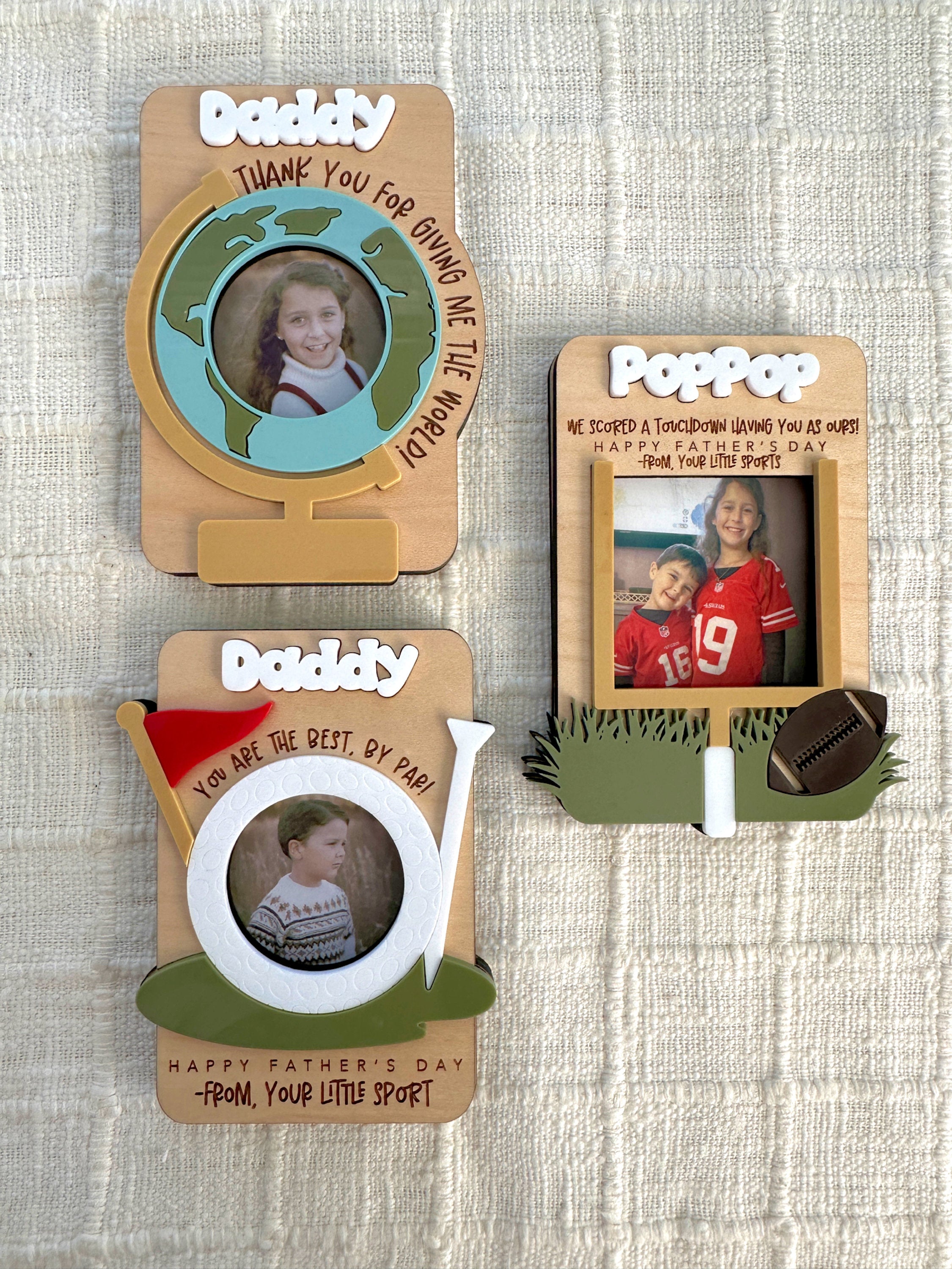 Father's Day Photo Frame_ Magnet or Visor Clip, Fathers Day Gift, First Fathers Day, Grandpa Fathers Day Gift, Fathers Day Gift for Grandpa