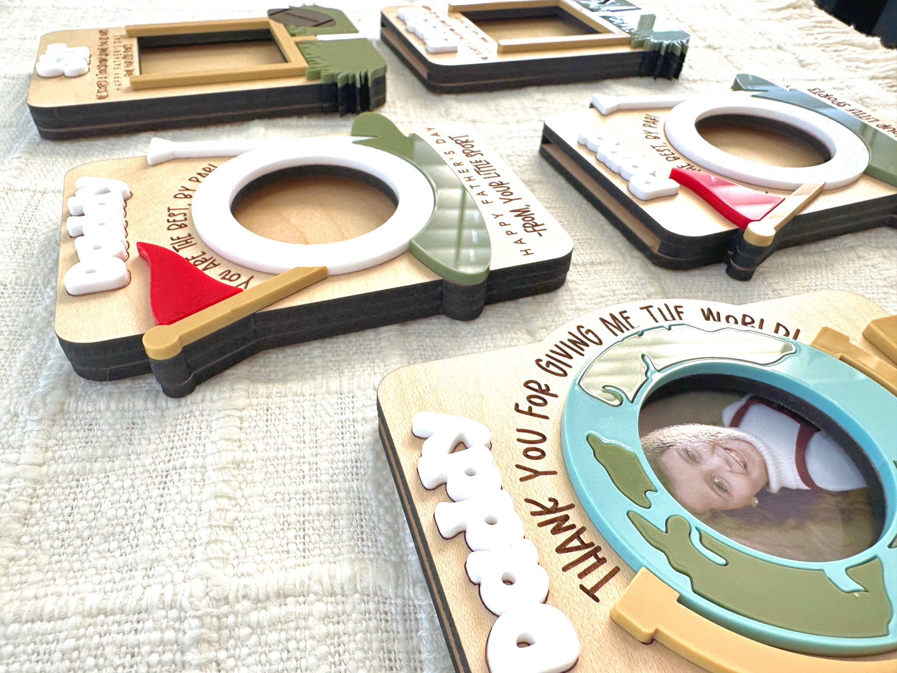 Father's Day Photo Frame_ Magnet or Visor Clip, Fathers Day Gift, First Fathers Day, Grandpa Fathers Day Gift, Fathers Day Gift for Grandpa