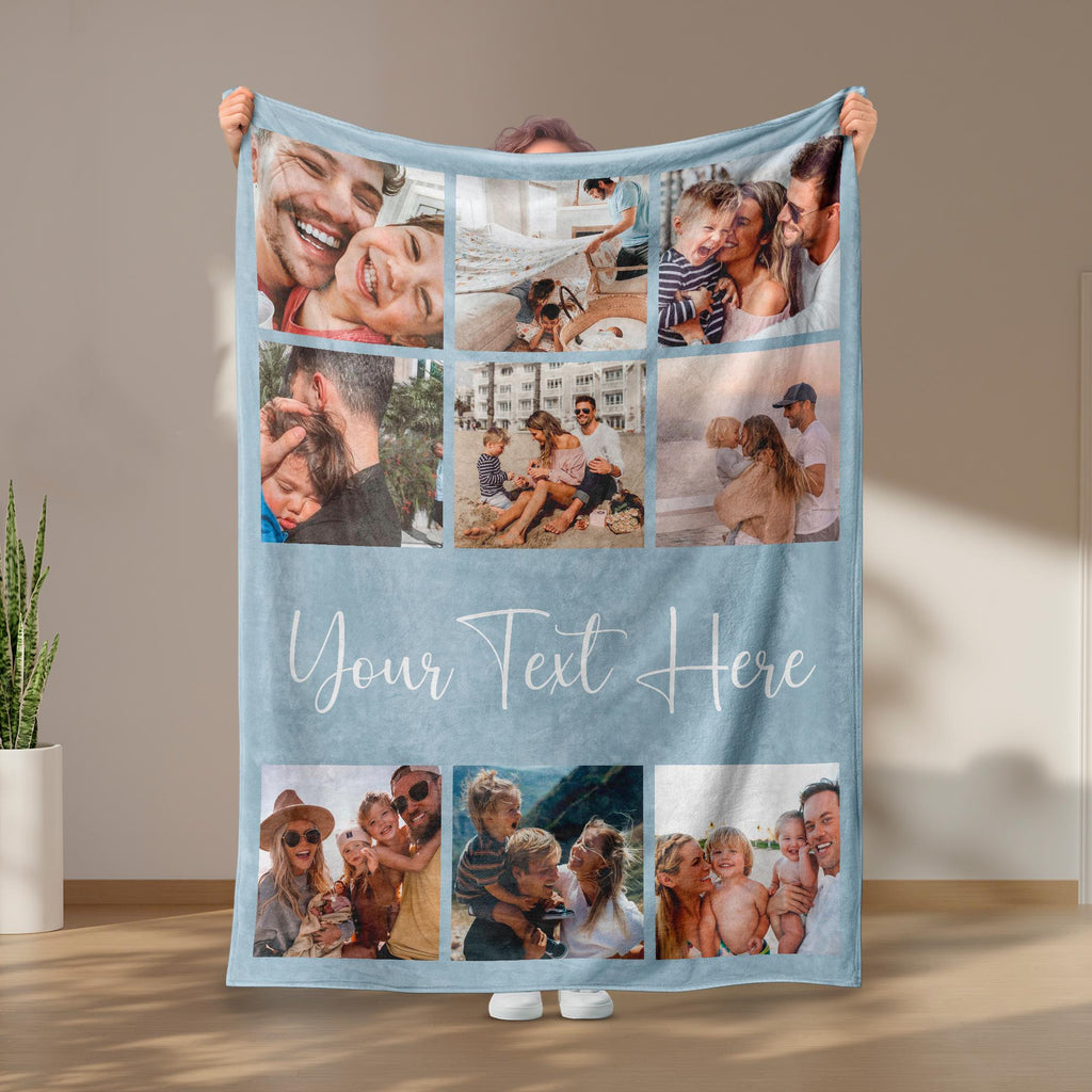 Custom Photo Blanket Mom, Personalized Picture for Mom, Photos Collage Mom Gift, Photo Blanket Grandma, Blanket With Photo and Text