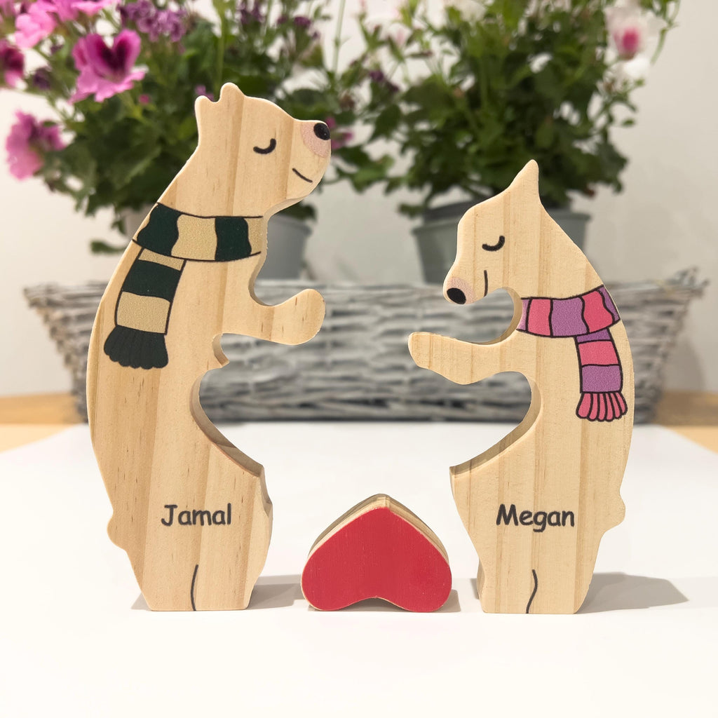 Custom Christmas Gifts, Wooden Bear Family Puzzle, Home Decor, Custom Family Gift, Baby Shower Gift, Birthday Wedding Gifts, Gifts for Mom