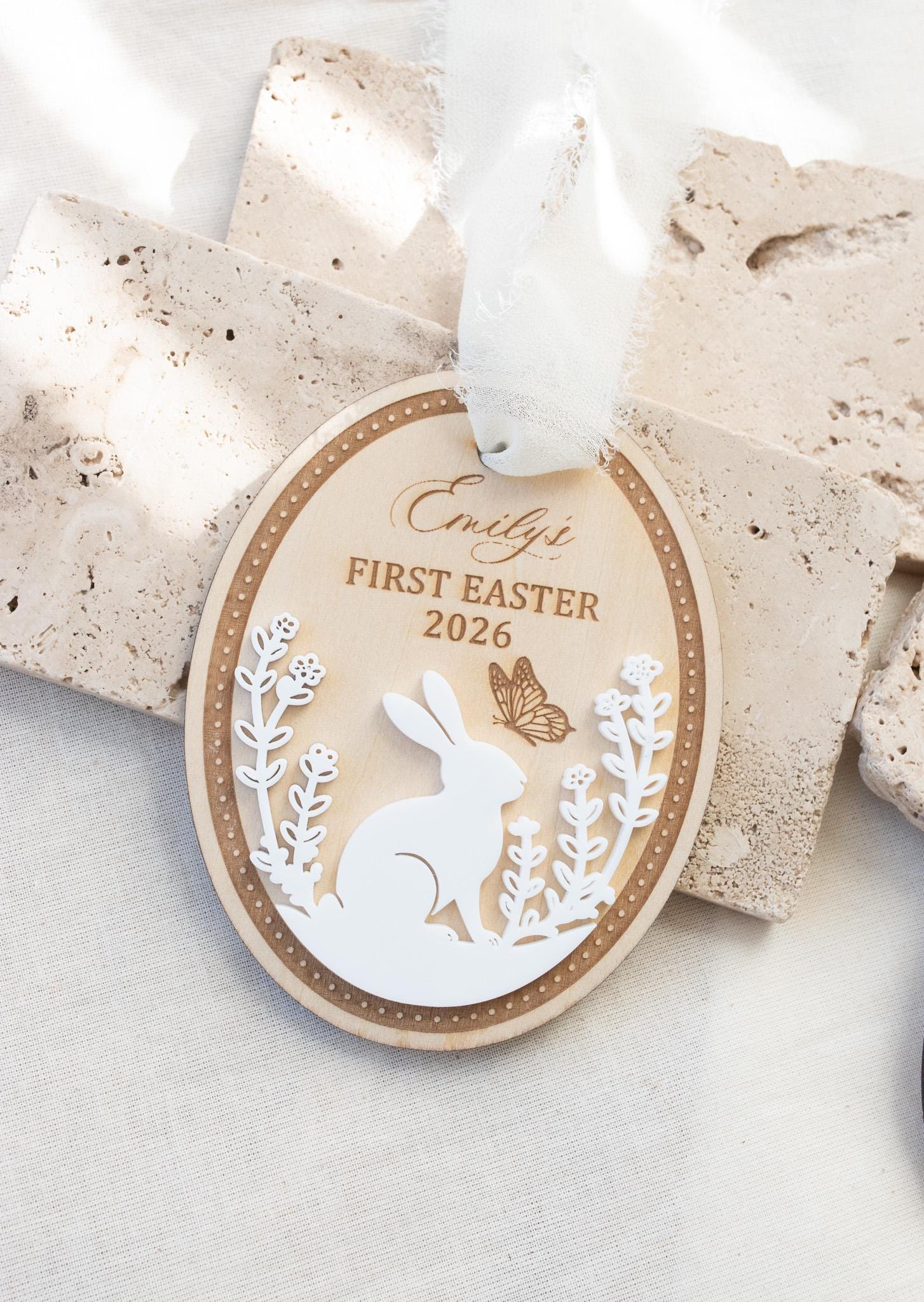 Custom Easter Basket Tag Custom Bunny Name Tag Easter Basket Name Tag Baby’s First Easter Tag Kid Gift Basket Tag Spring Decor Keepsake Tag