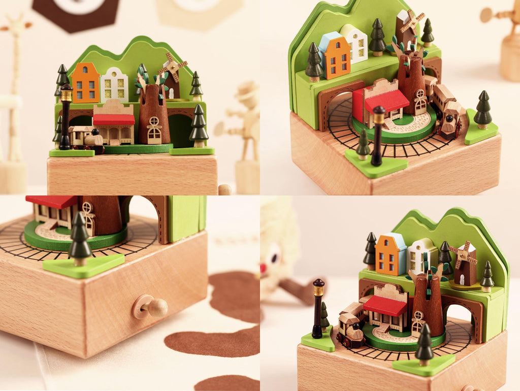 Wooden Music Box, Custom Wooden Handmade Music Box, Train Birthday Music Box, 1st Birthday, Personalised Music Box Gift, Baby Shower Gift