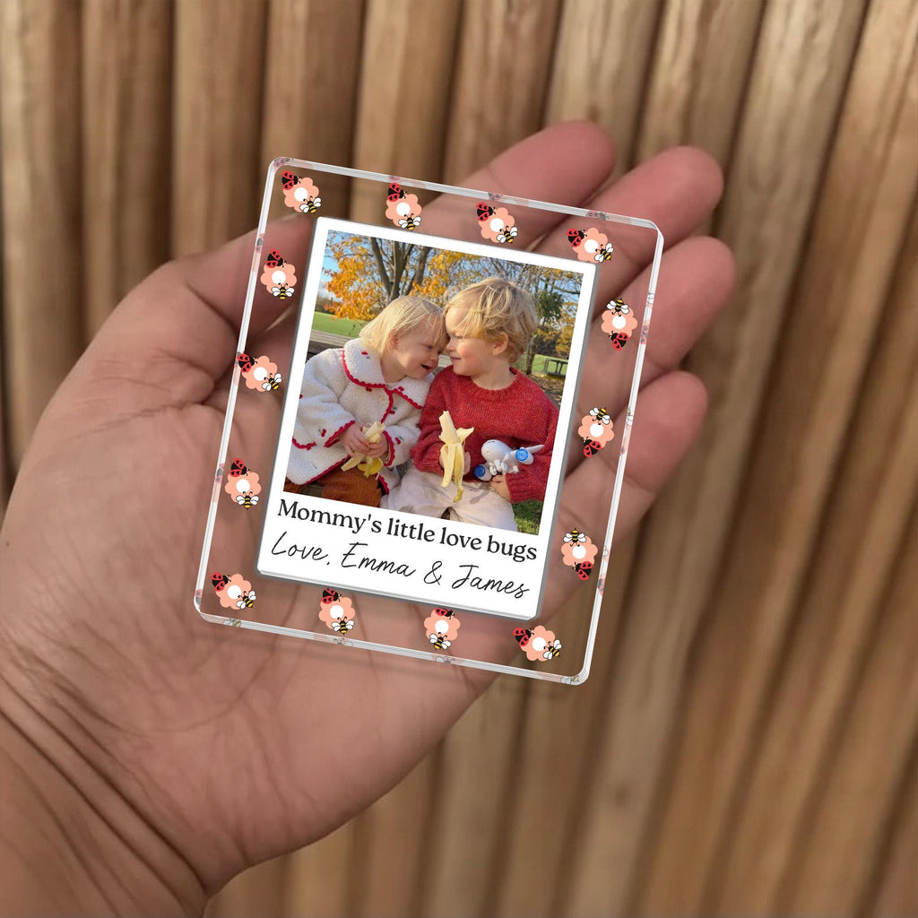 Personalized Mother's Day Photo Magnet_ Custom Kids Photo Magnet, Strawberry Magnet, Gift for Grandma, Mothers Day Gift for Mom, Nana, Mimi