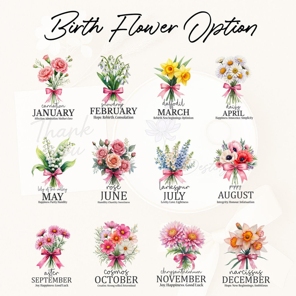 Personalized Birth Flower Ceramic Jewelry Dish_ Custom Trinket Tray, Custom Watercolor Flower Ring Dish, Wedding Bridesmaid Gift, Birthday Jewelry Dish, Christmas Gifts