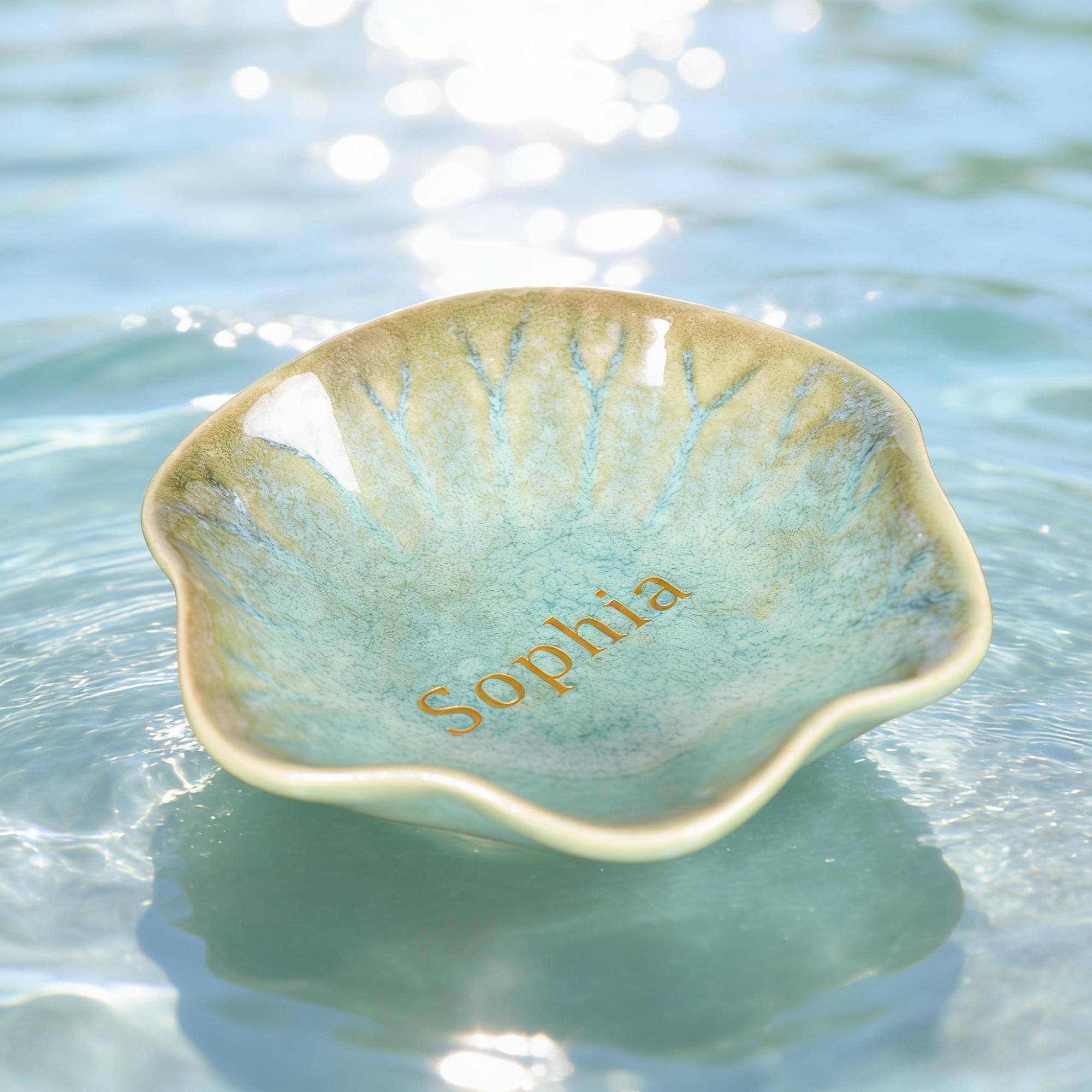 Custom Ceramic Trinket Tray With Initial, Engraved Name Jewelry Ring Dishs Gift for Couple, Personalized Jewelry Holder for Wedding Favors