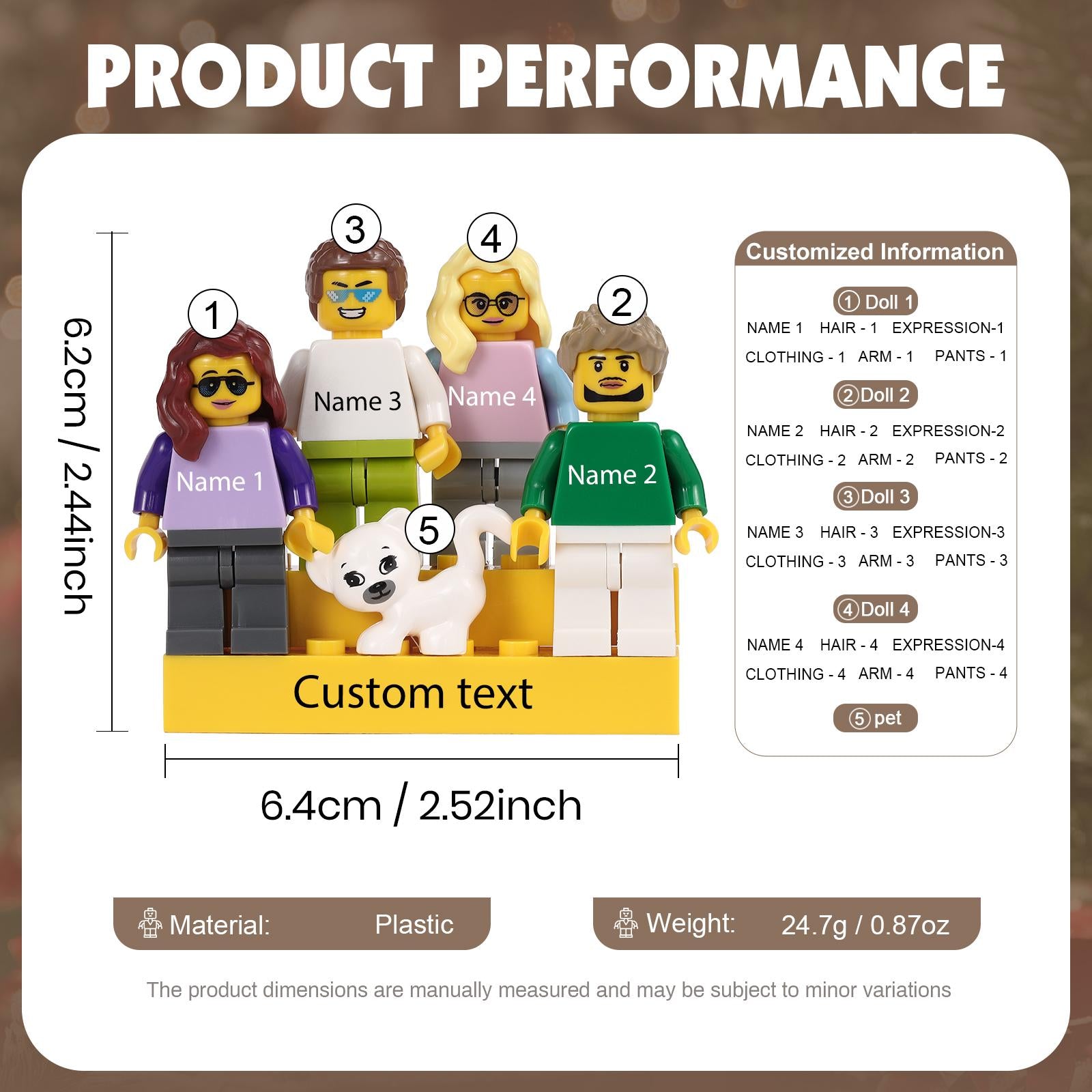 Custom Building Block Figurine Set | Personalized Couple Mini Figures | Valentine's, Wedding, Anniversary Gift