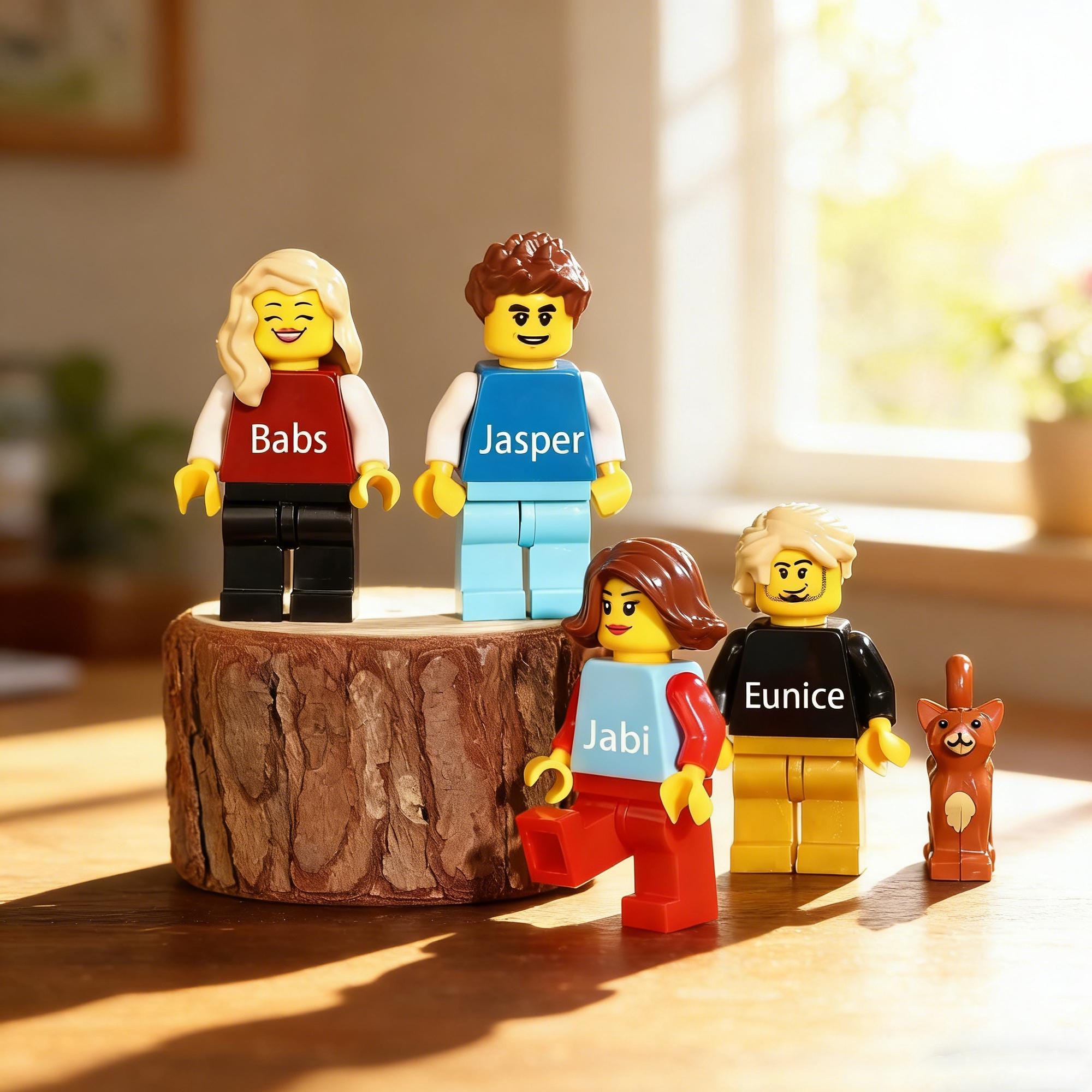 Custom Building Block Figure Set - Personalized Couple, Family & Pet Mini Figurines in Display Case | Valentine's, Wedding, Anniversary Gift 1