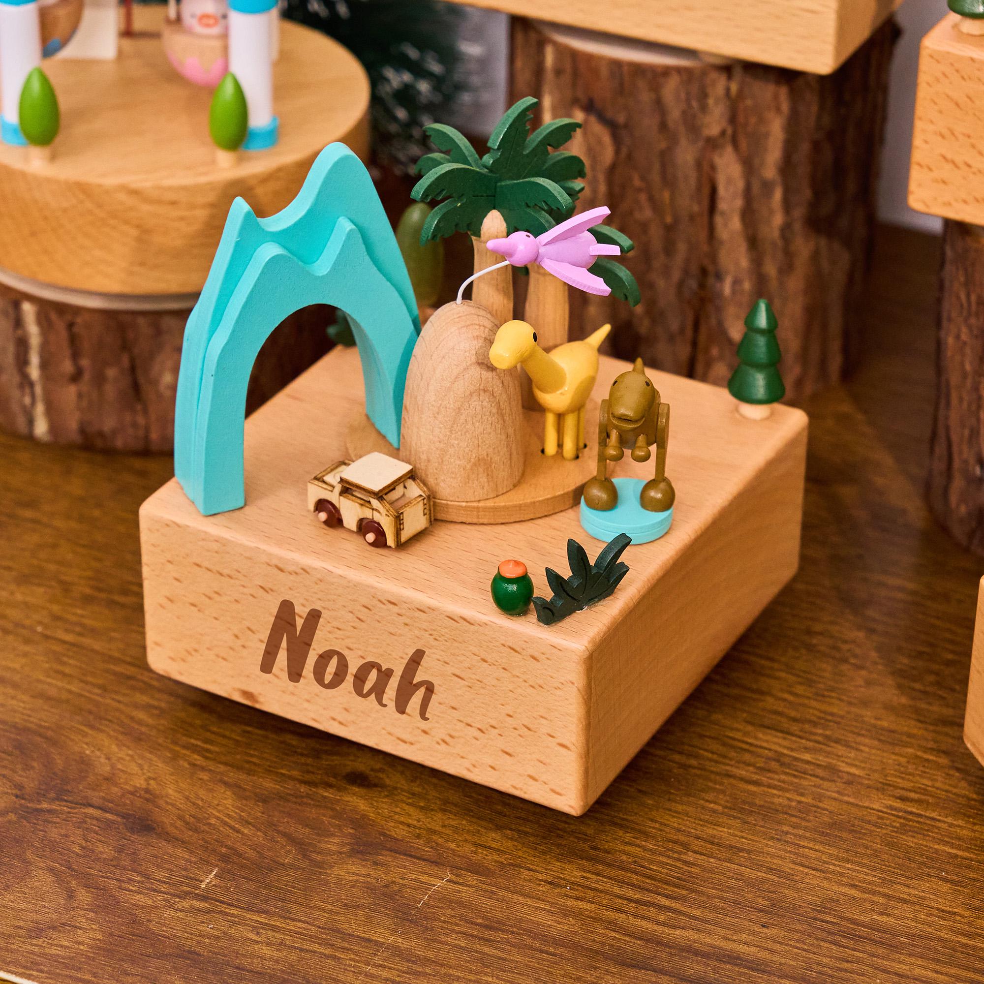 Personalised Wooden Music Box，music Box for Kids，engraved Name Music Box, Baby Shower Gift,nursery Decor, Gift for Kid, Newborn Gift