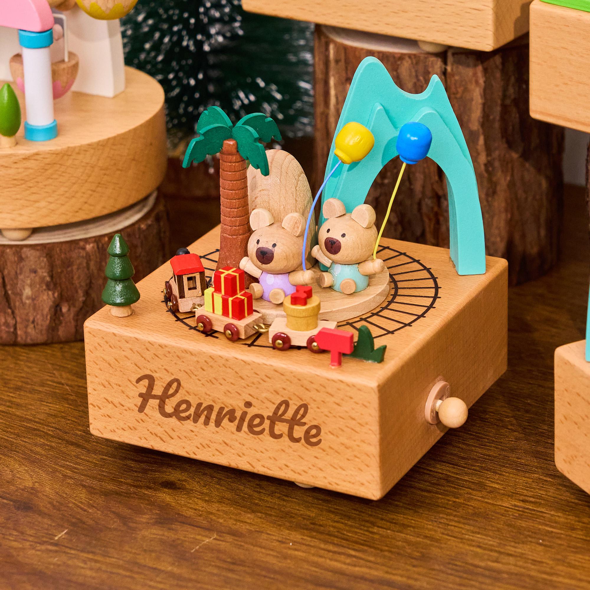 Personalised Wooden Music Box，music Box for Kids，engraved Name Music Box, Baby Shower Gift,nursery Decor, Gift for Kid, Newborn Gift
