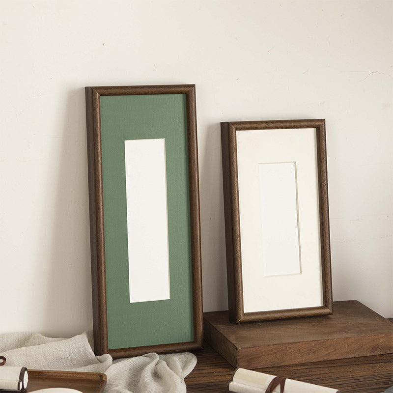 Solid Wood Calligraphy Frame, Wall-Mounted Custom Art Frame for Calligraphy, Paintings & Puzzle Artwork