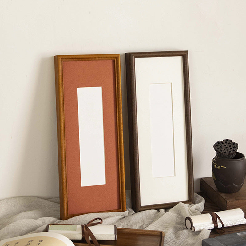 Solid Wood Calligraphy Frame, Wall-Mounted Custom Art Frame for Calligraphy, Paintings & Puzzle Artwork