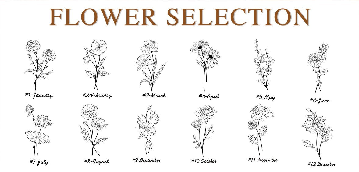 Personalized Birth Flower Edged Wine Tumbler, Custom Name, Monogrammed Stainless Steel Tumblers, Unique Gift for Her, Birth Month Flower Design